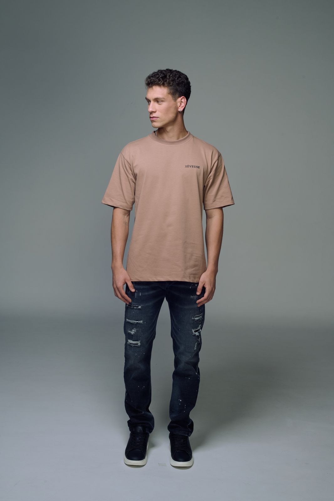 OVERSIZED REVEUSE MEN MOCCA